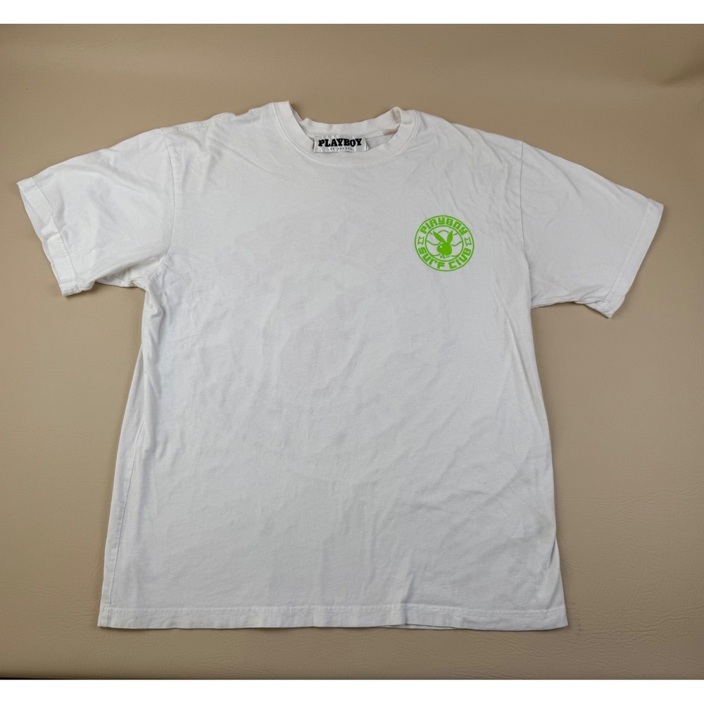 Streetwear Graphic Tee Playboy‎ Surf Club Pink Green Large Playboy by PacSun